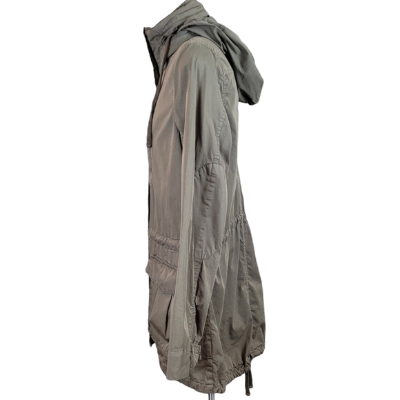 JAMES PERSE YOSEMITE Utility Jacket Taupe Hoodie Size 2 - Picture 4 of 13
